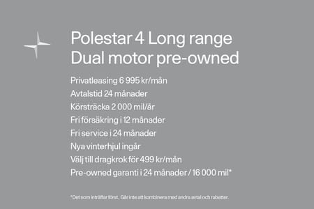 Polestar 4 Coupé Long range Dual motor