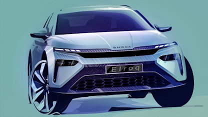 Utvald bild för Första exteriörskisserna av nya Skoda Elroq
