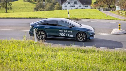 Utvald bild för Volkswagen ID.7 Pro S slog sitt eget räckviddsrekord