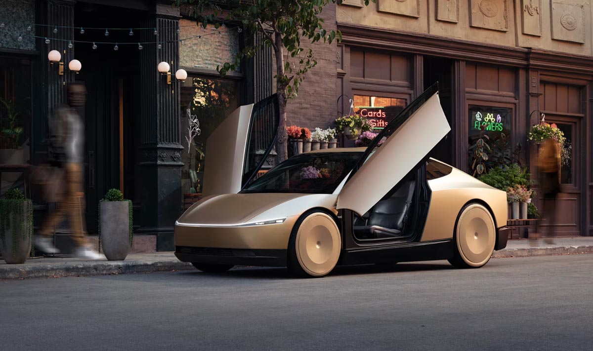Utvald bild för Tesla har presenterat Cybercab - en helt autonom robottaxi