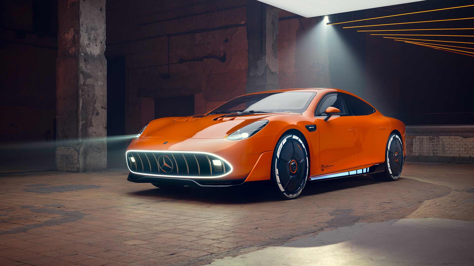 Utvald bild för Mercedes-AMG:s nya CONCEPT AMG GT XX är märkets mest kraftfulla elbil hittills