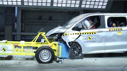 Utvald bild för Besvikelse för Ford: Tourneo Custom misslyckas i krocktest